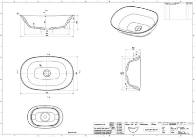 Larkin Stone Inset Basin 560 - Gloss White