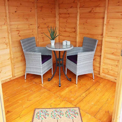 Larkspur 7 x 7 Feet Double Door with Two Fixed Windows Summerhouse - 3