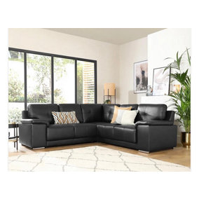 Larry Leather Corner Sofa Suite / Living Room Sofa