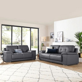 Larry Leather Suite 3+2 Seater / Living Room Sofa
