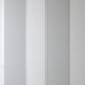Larson Stripe Wallpaper Fine Décor Textured Vinyl Metallic Grey Silver