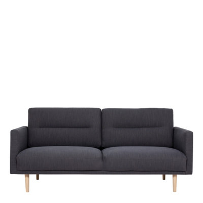 Larvik 2.5 Seater Sofa - Anthracite - Oak Legs