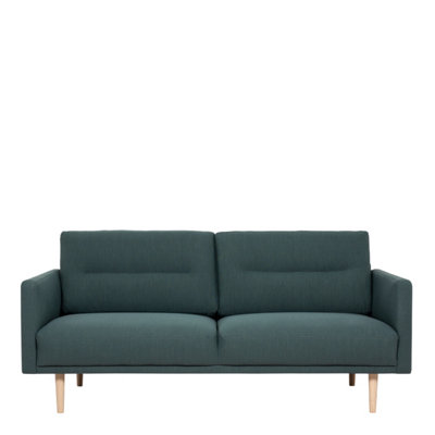 Larvik 2.5 Seater Sofa - Dark Green - Oak Legs