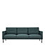 Larvik 3 Seater Sofa - Dark Green - Black Legs