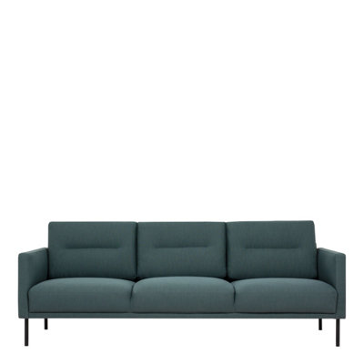 Larvik 3 Seater Sofa - Dark Green - Black Legs