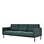 Larvik 3 Seater Sofa - Dark Green - Black Legs