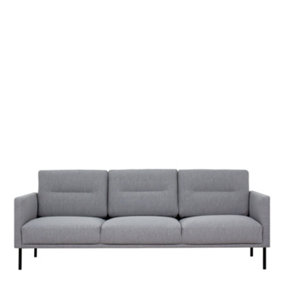 Larvik 3 Seater Sofa - Grey - Black Legs