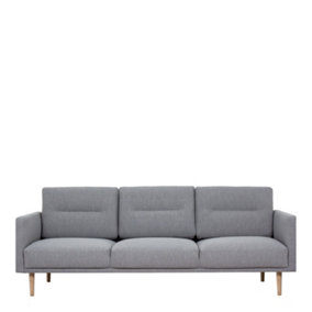 Larvik 3 Seater Sofa - Grey - Oak Legs