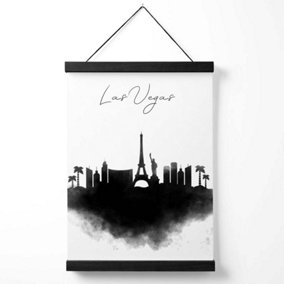 Las Vegas Watercolour Skyline City Medium Poster with Black Hanger