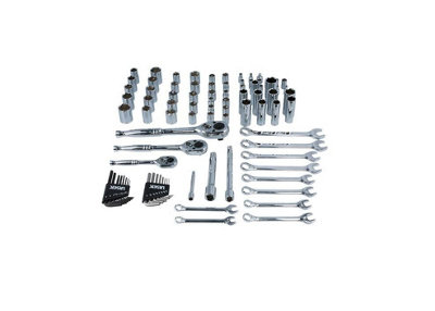 Laser 3500 89pc AF & Metric Socket & Wrench Set Mixed Drive