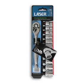 Laser 4111 12pc Alldrive Socket & Ratchet Set 3/8" Drive