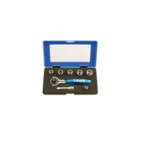 Laser 5530 8pc Mini Alldrive Socket & Ratchet Set 1/4" Drive 8-13mm