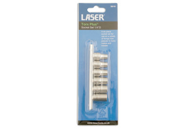 Laser 5616 6pc Torx Plus Socket Rail Set 1/4" Drive