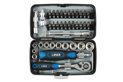 Laser 5960 38pc Socket & Bit Set 1/4" Drive