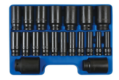 Laser 6830 20pc Deep Impact Socket Set 1/2" Drive 10-38mm 12 Point
