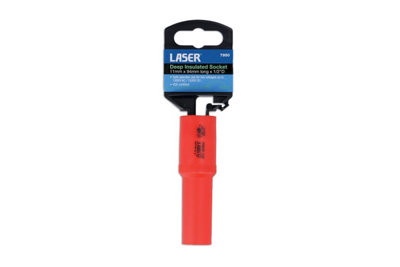 Laser 7950 Deep 1000v VDE Insulated Socket 1/2" Drive 11mm
