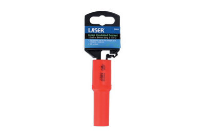 Laser 7951 Deep 1000v VDE Insulated Socket 1/2" Drive 12mm