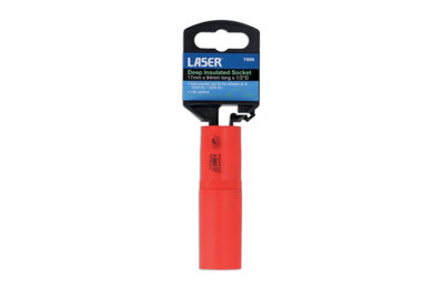 Laser 7955 Deep 1000v VDE Insulated Socket 1/2" Drive 17mm