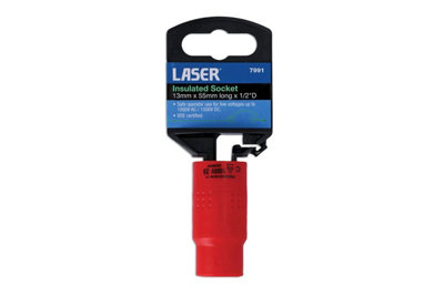 Laser 7991 1000v VDE Insulated Socket 1/2" Drive 13mm