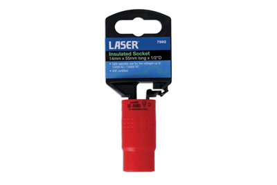 Laser 7992 1000v VDE Insulated Socket 1/2" Drive 14mm