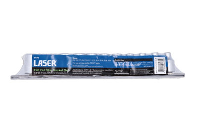 Laser 8475 11pc Flat Cut Star/Trx Socket Rail Set 3/8" Drive