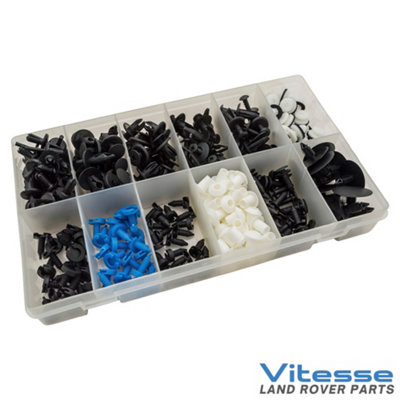 LASER Popular Trim Clips & Fixings Kit 280 Pieces With Box For Land Rovers