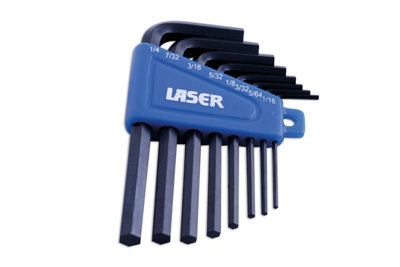 Laser Tools 0267 8pc Hex Key Set Imperial 1/16" - 1/4"