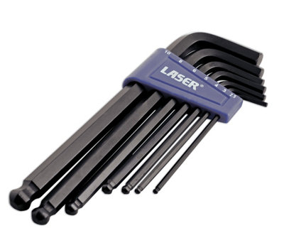 Laser Tools 0272 7pc Hex Key Set Ball End Metric 2.5 - 10mm
