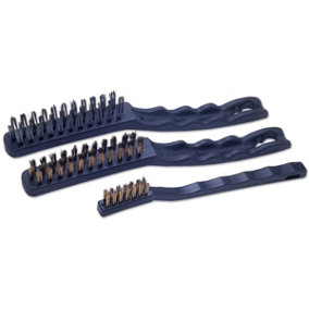 Laser Tools 1105 3pc Wire Brush Set - 2 Types/2 Sizes