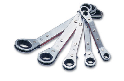 Laser Tools 1750 5pc Ratchet Ring Spanner Set 6-22mm