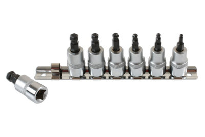 Laser Tools 2179 7pc Ball End Hex Socket Bit Set 3/8