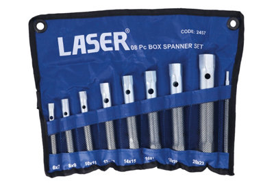 Laser Tools 2457 8pc Box Spanner Set Metric 6-22mm