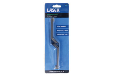 Laser Tools 2482 Feeler Gauge Imperial/Metric 26 Blades Offset
