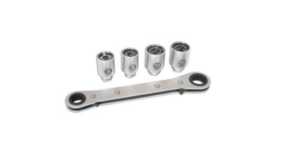 Laser Tools 4462 5pc Stud Remover Set with 'Go-Thru' Ratchet Spanner