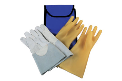 Laser Tools 6704 Insulated Gloves Pack Medium (with Leather Overgloves)