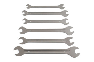 Laser Tools 6788 6pc Double Open-Ended Spanner Set Ultra Thin 6-17mm