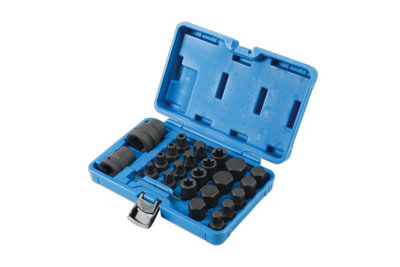 Laser 0897 Impact Stern-Sechskant-Nüsse Set – 7-teilig, 1/4" & 3/8" Antrieb