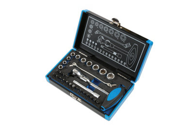 Laser Tools 6916 31pc Roto Lock Socket & Bit Set 1/4