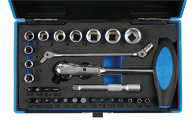 Laser Tools 6916 31pc Roto Lock Socket & Bit Set 1/4
