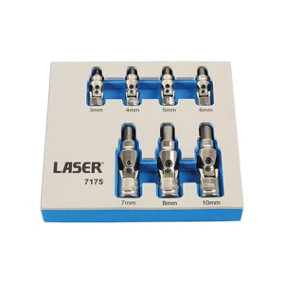 Laser Tools 7175 7pc Universal Joint Hex Socket Bit Set