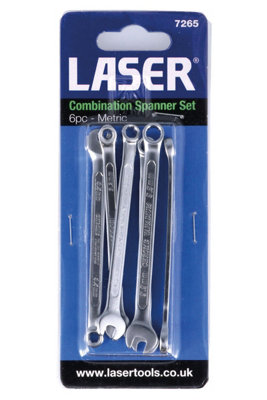 Laser Tools 7265 6pc Minature Combination Spanner Set 3.2-5.5mm