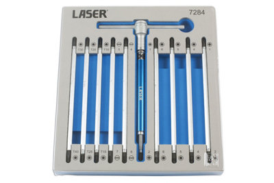Laser Tools 7284 12pc T-Handle Double End Screwdriver Set