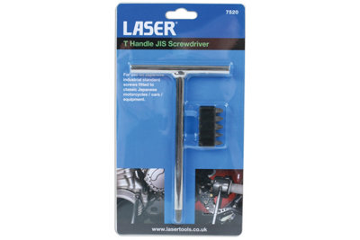 Laser Tools 7520 6pc T-Handle JIS Screwdriver with Bit Set & Holder