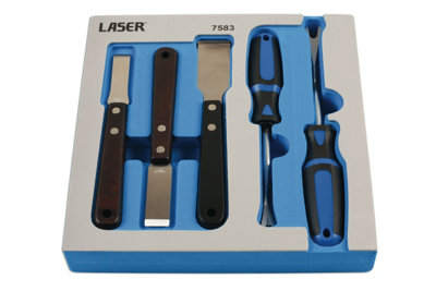 Laser Tools 7583 5pc Clip Remover And Tungsten Tipped Scraper Set