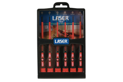 Laser Tools 7612 6pc VDE Insulated Precision Electrical Screwdriver Set