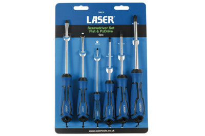 Laser Tools 7613 6pc Screwdriver Set Flat & Pozi