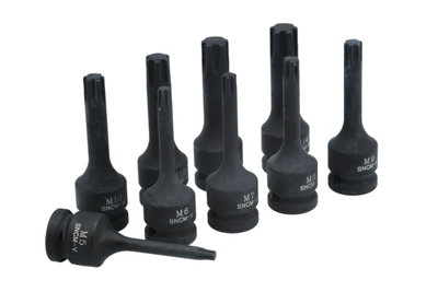 Laser 7008 Ribe Impact Bit 1/2 D M12 – Für Zylinderkopfschrauben An Ford 2.0L TDCI Motoren (z.B. Transit)