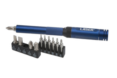 Laser Tools 8244 Ratchet Screwdriver for Standard & Precision Bits