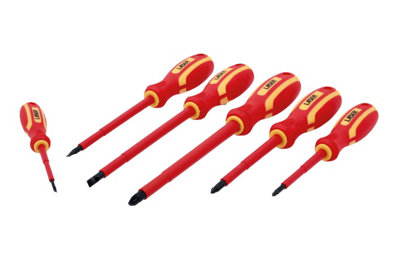 Laser Tools 8455 6pc VDE 1000V Insulated Screwdriver Set Mixed Profile