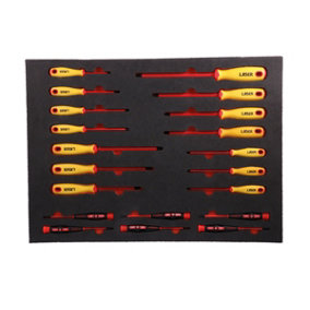 Laser Tools 8486 20pc VDE 1000v Insulated Screwdrivers in Foam Inlay